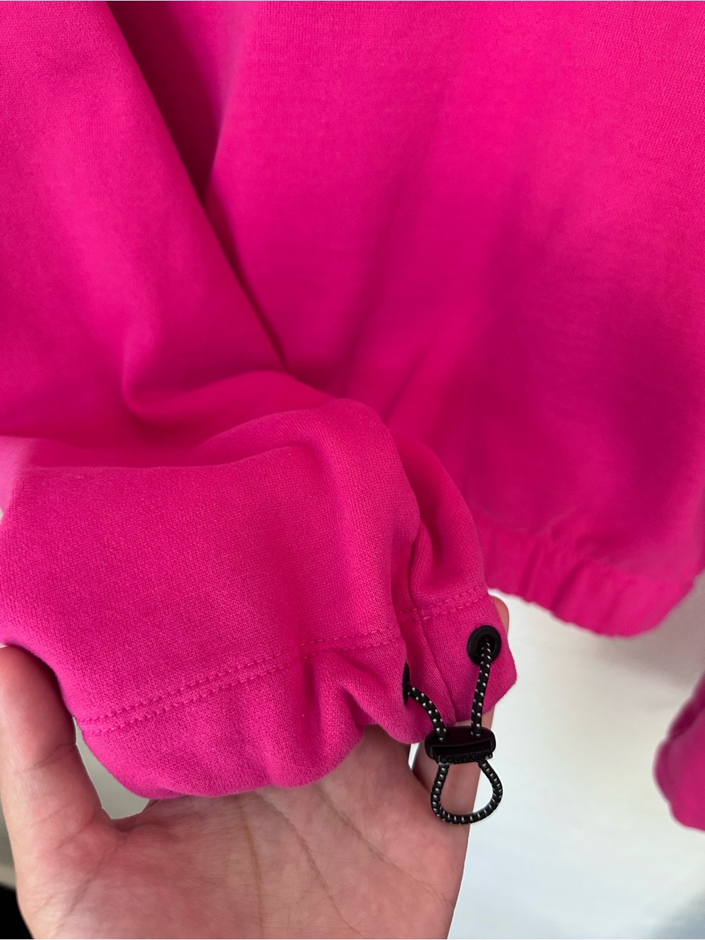 Calvin Klein Performance Hot Pink Quarter Zip Cropped Sweatshirt Women’s Large - Picture 7 of 7